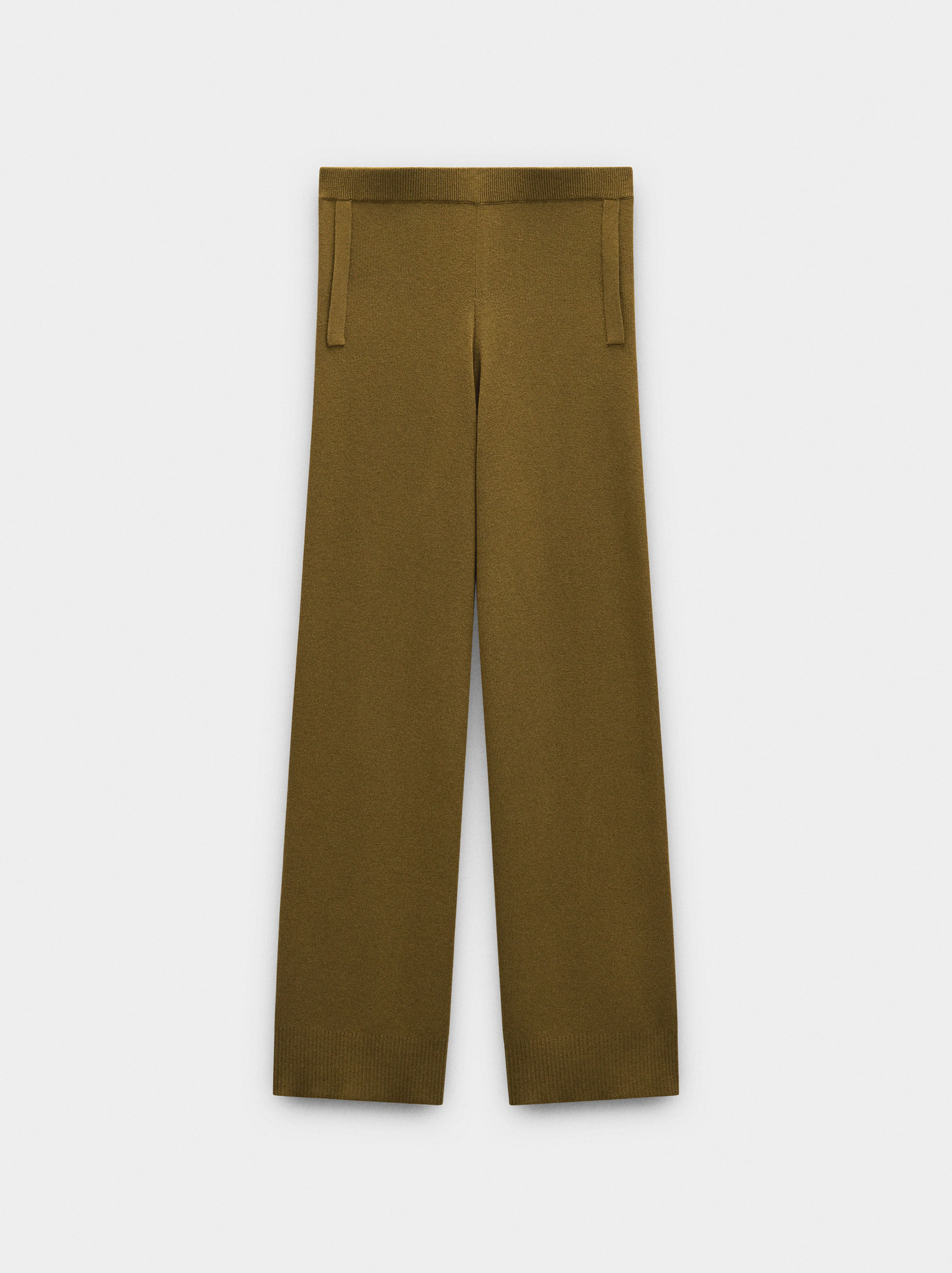 Resim Beli Lastikli Örme Pantolon
