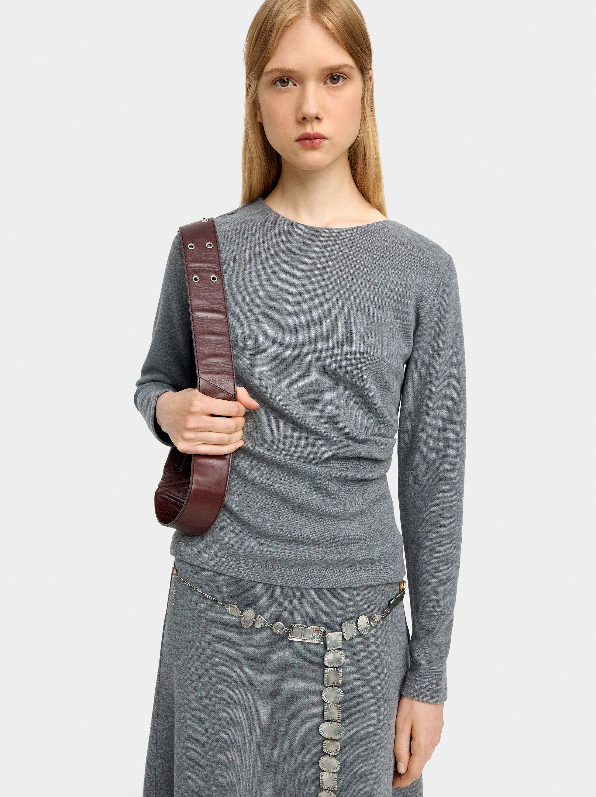 Resim Drape Detaylı T-Shirt