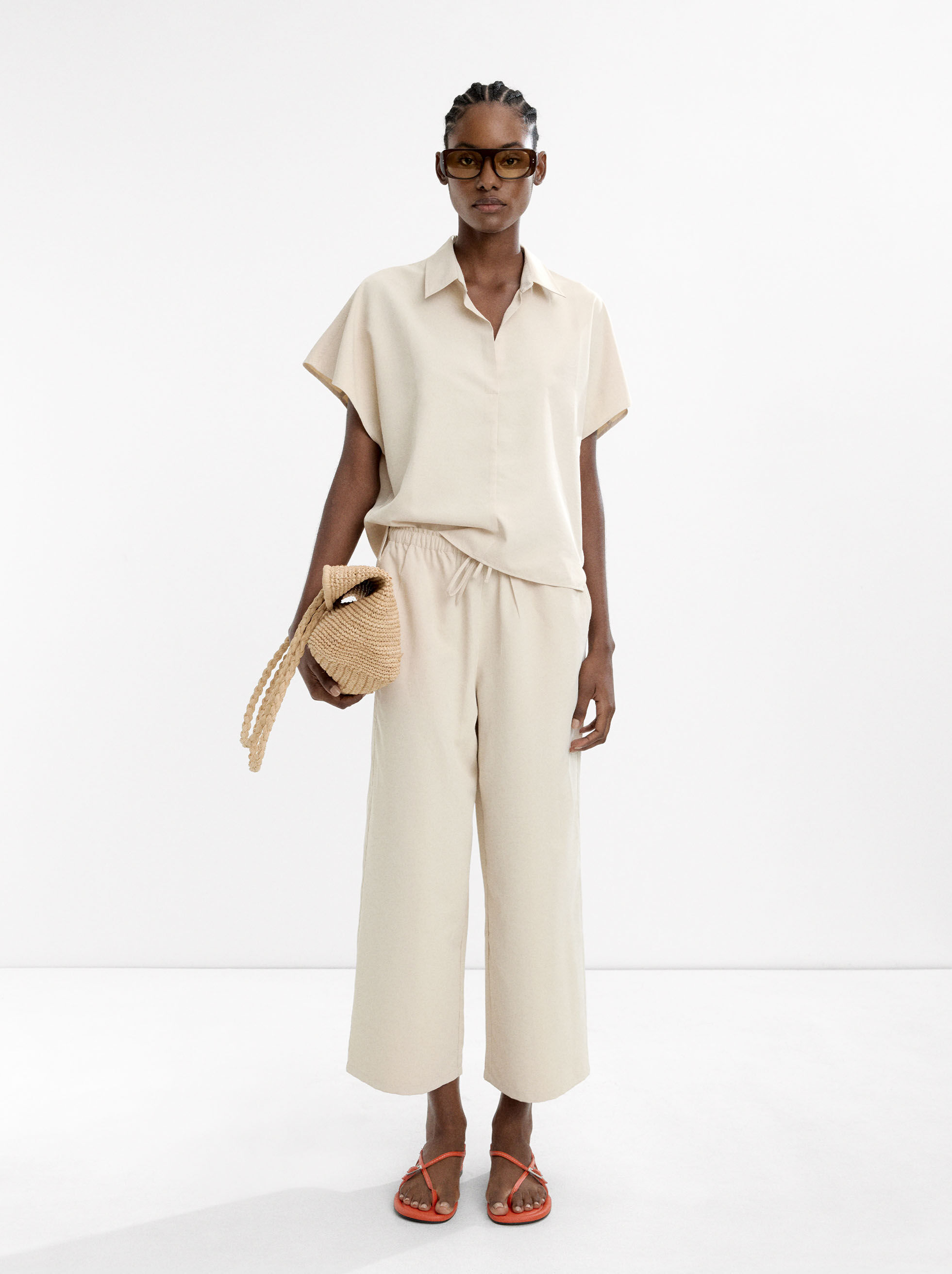 Resim Beli Lastikli Ve Ayarlama İpli Pantolon