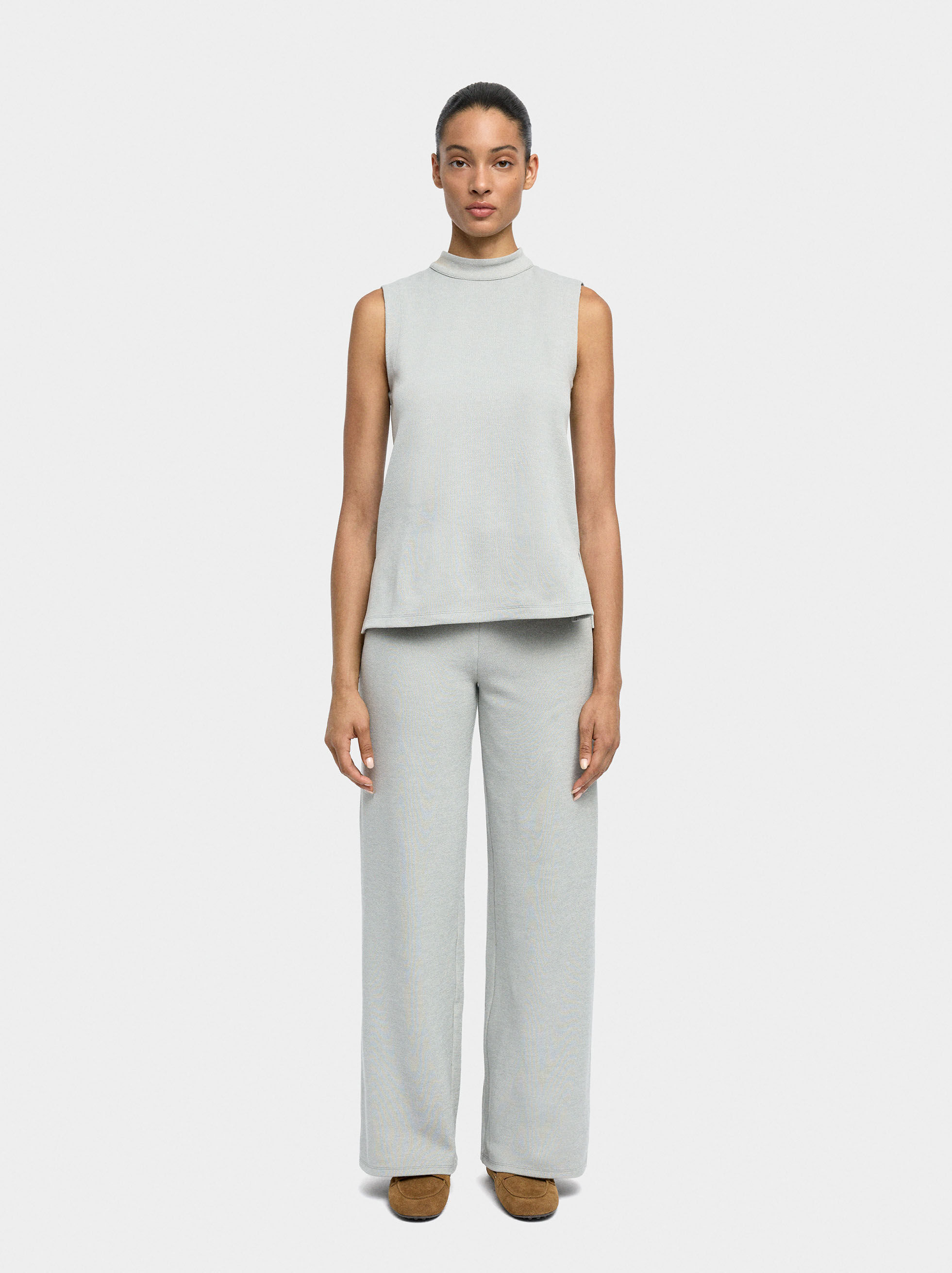 Resim Beli Lastikli Dokulu Pantolon