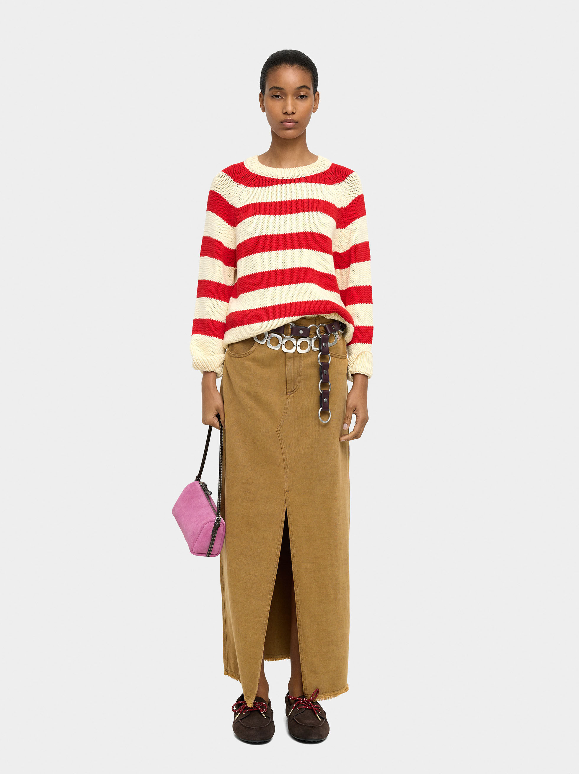 Resim Çizgili Örme Kazak