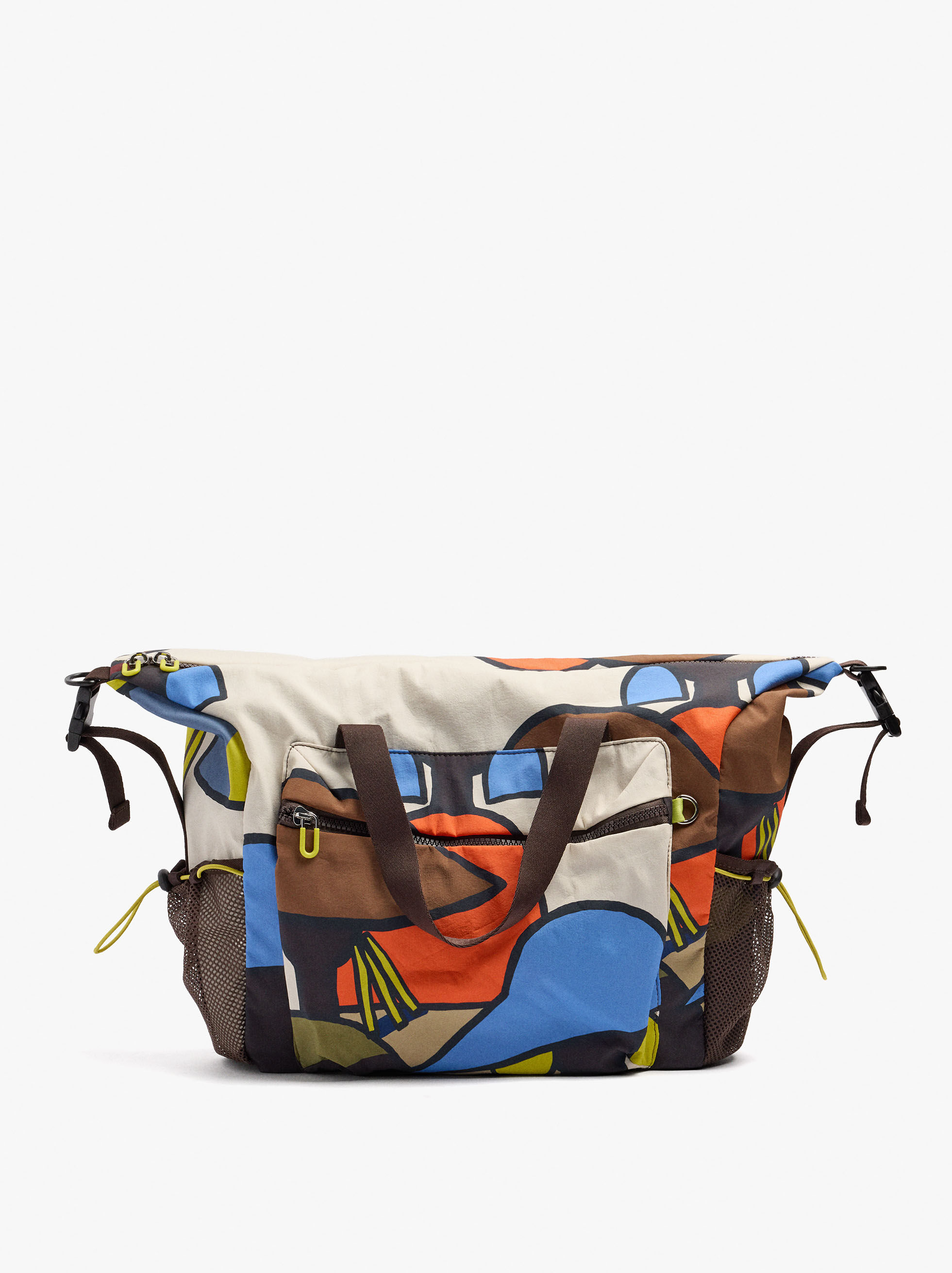 Resim Desenli Teknik Kumaş Spor Çantası ve Seyahat Çantası