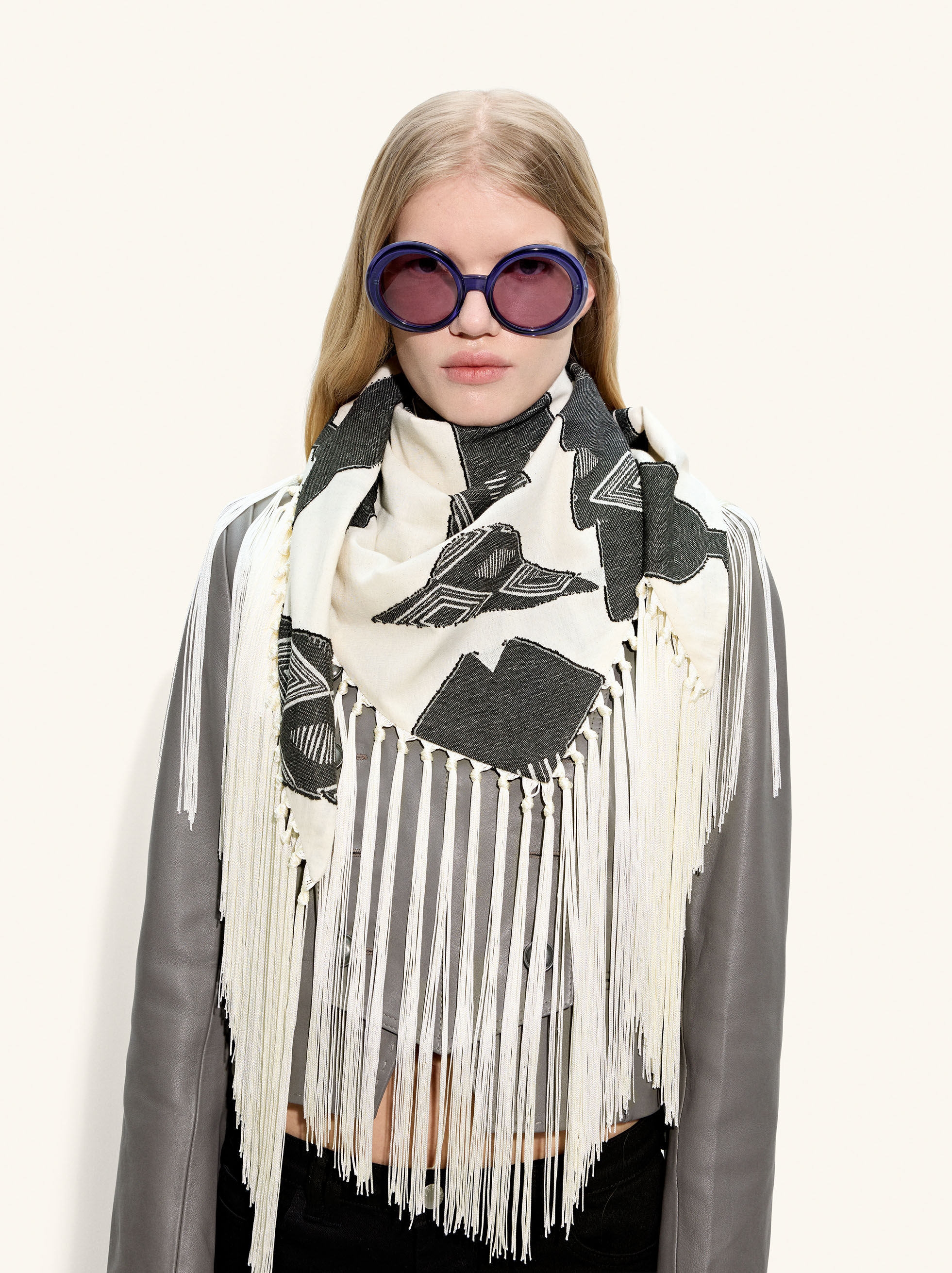 Resim Kare Jakarlı Atkı