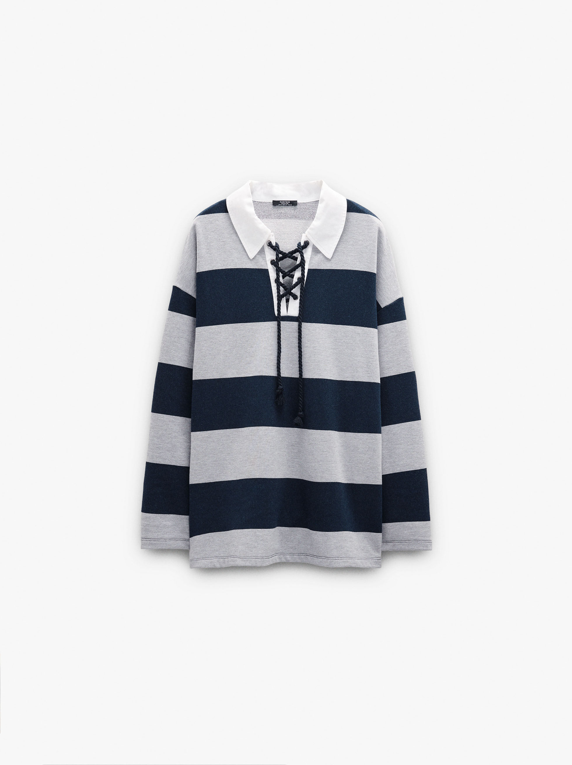 Resim Çizgili Sweatshirt %100 Pamuk
