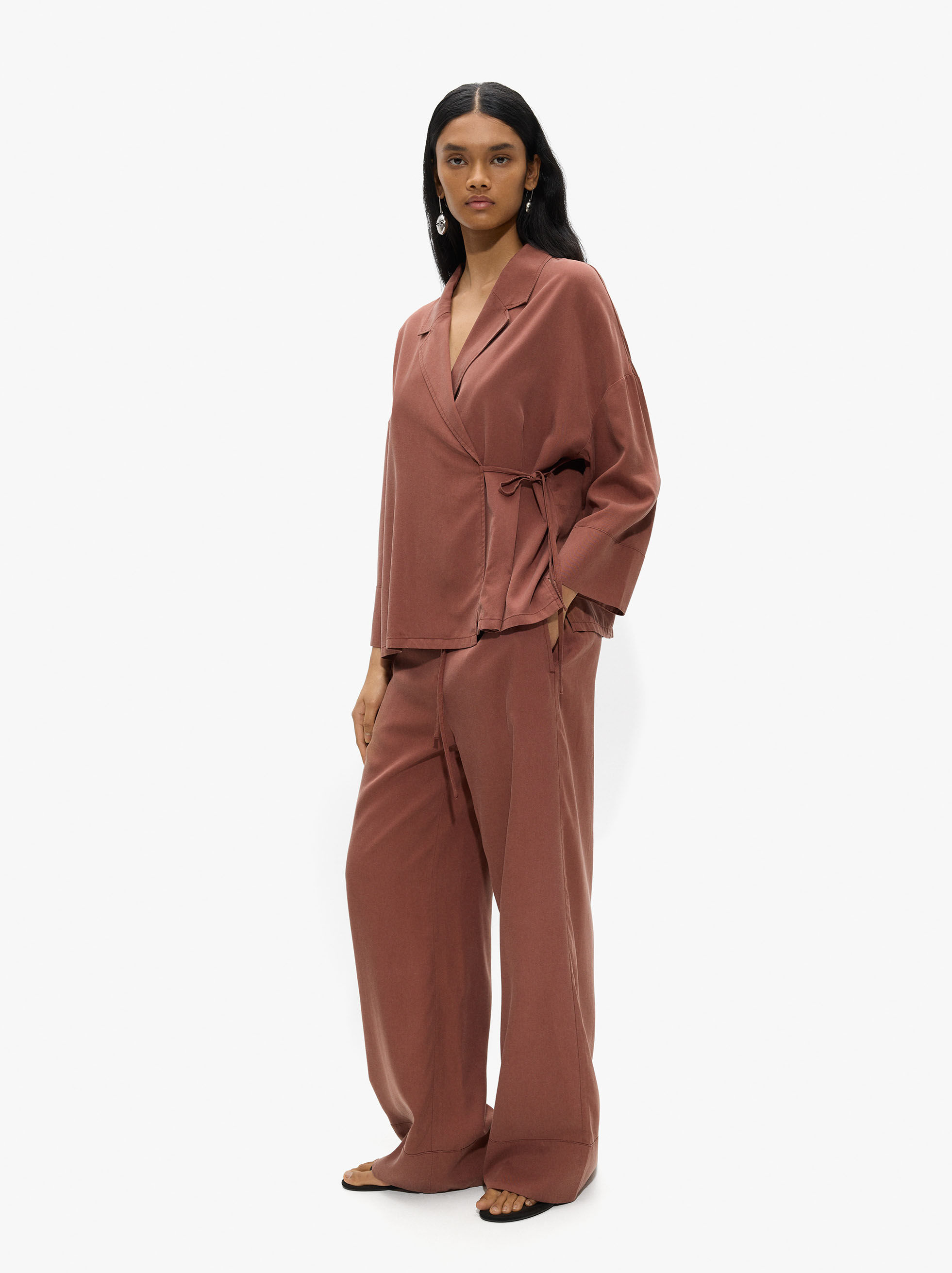 Resim Cepli Dökümlü Pantolon