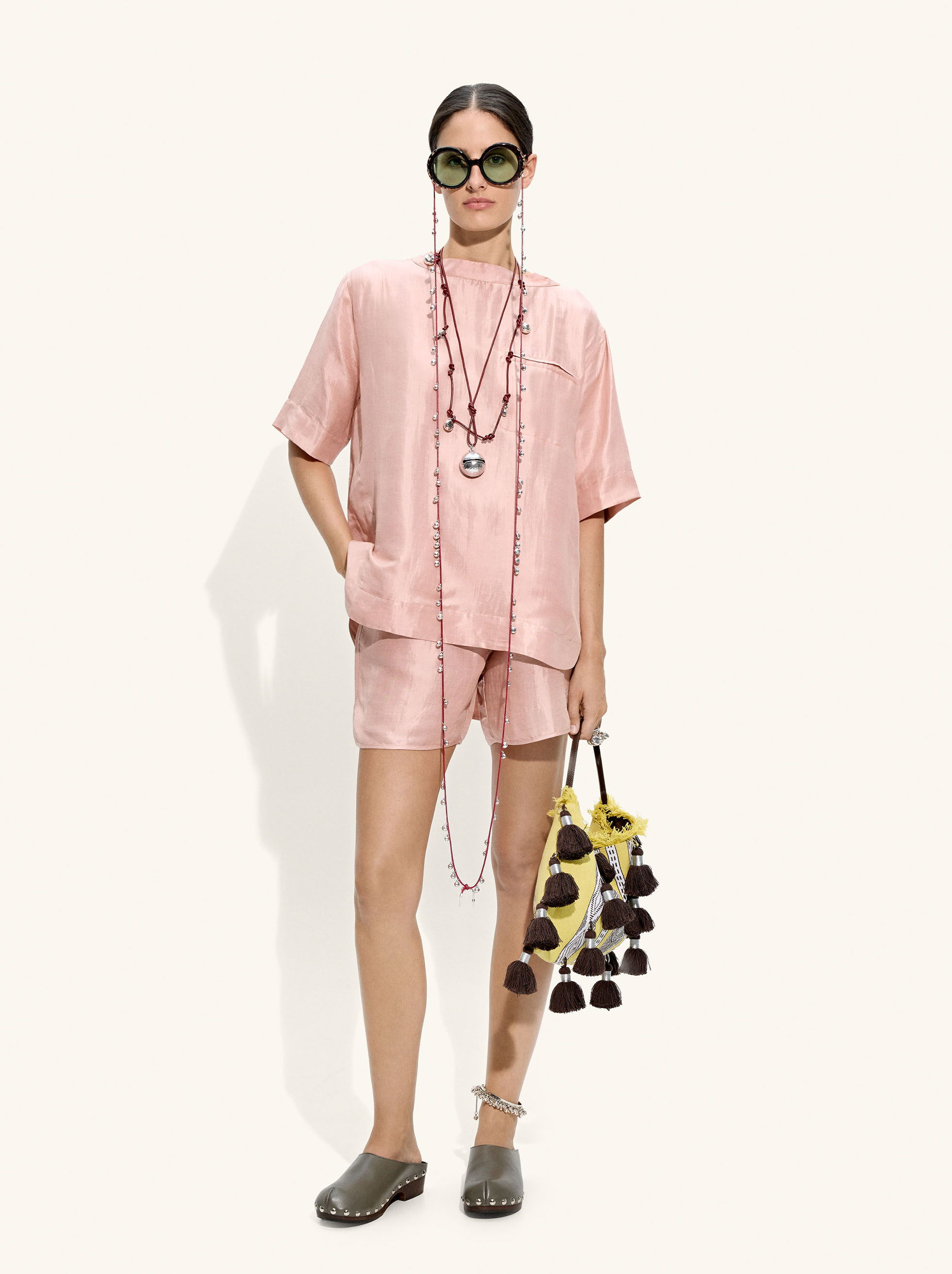 Resim İpek ve Keten Karışımlı Bluz