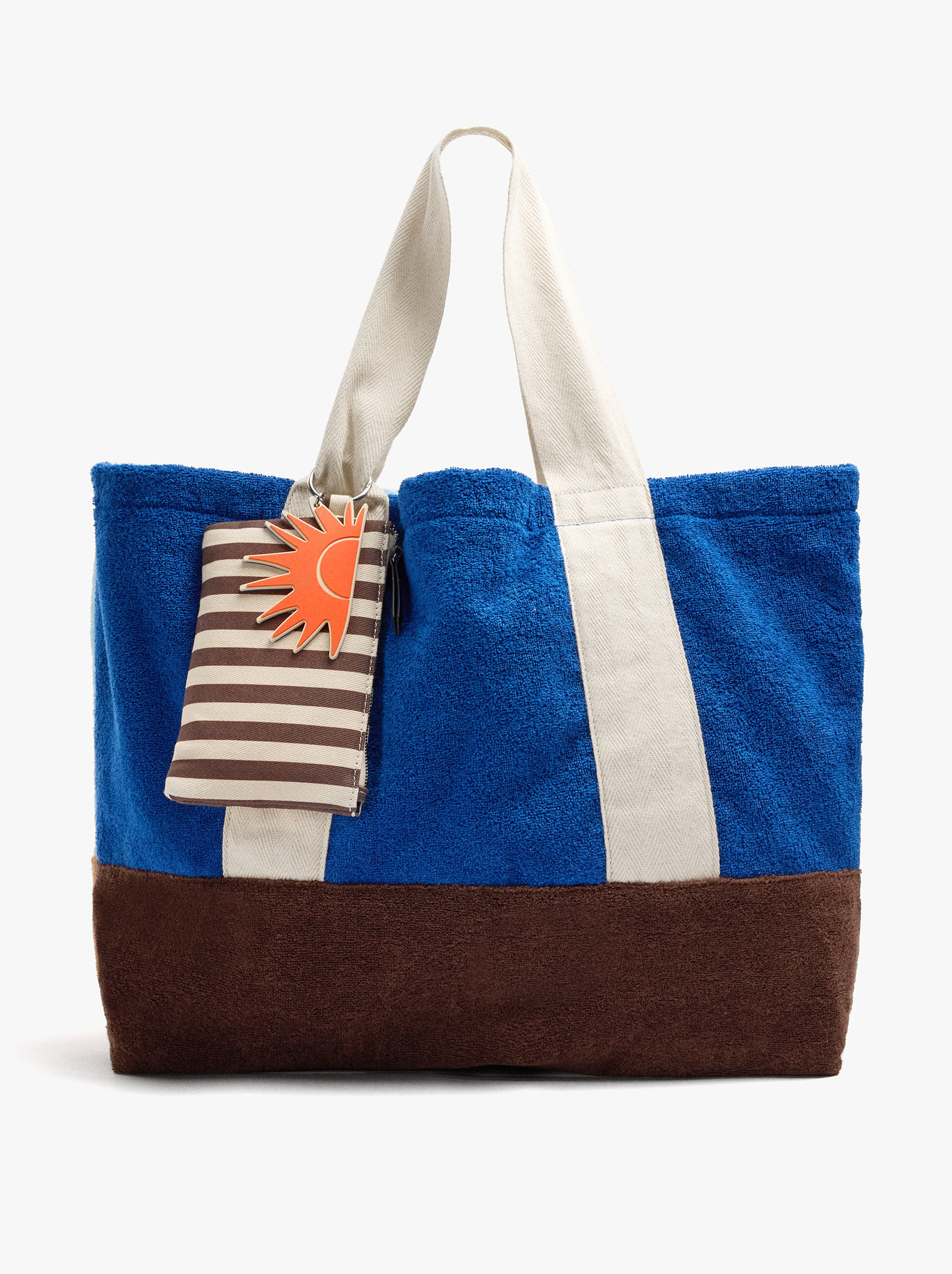 Resim Kontrast Renkli Charm'lı Shopper Çanta