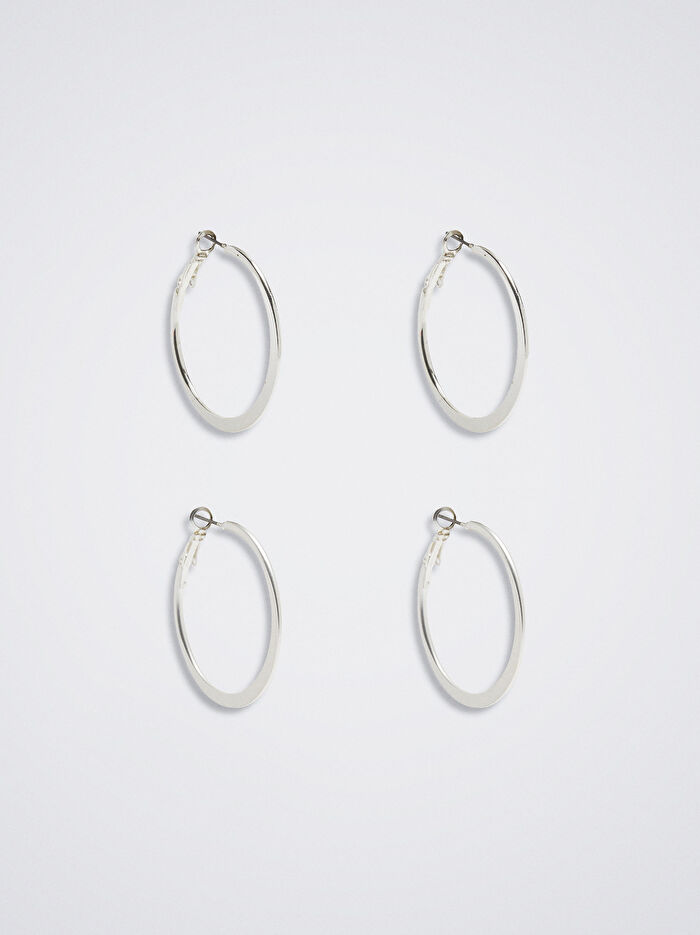 Gümüş Halka Küpe Seti