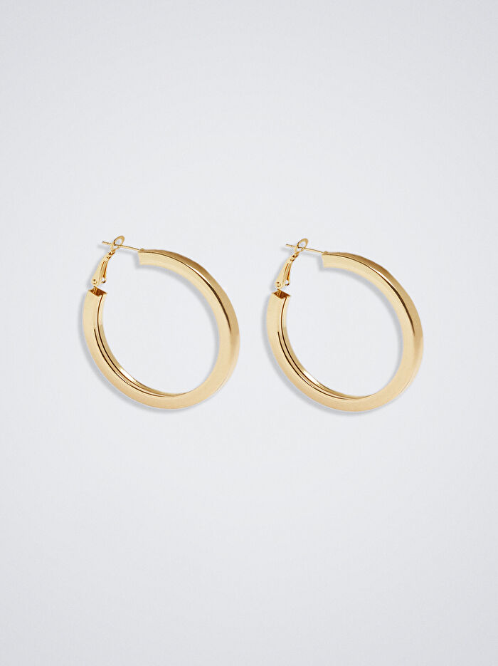 Basıc Orta Boy Halka Küpe