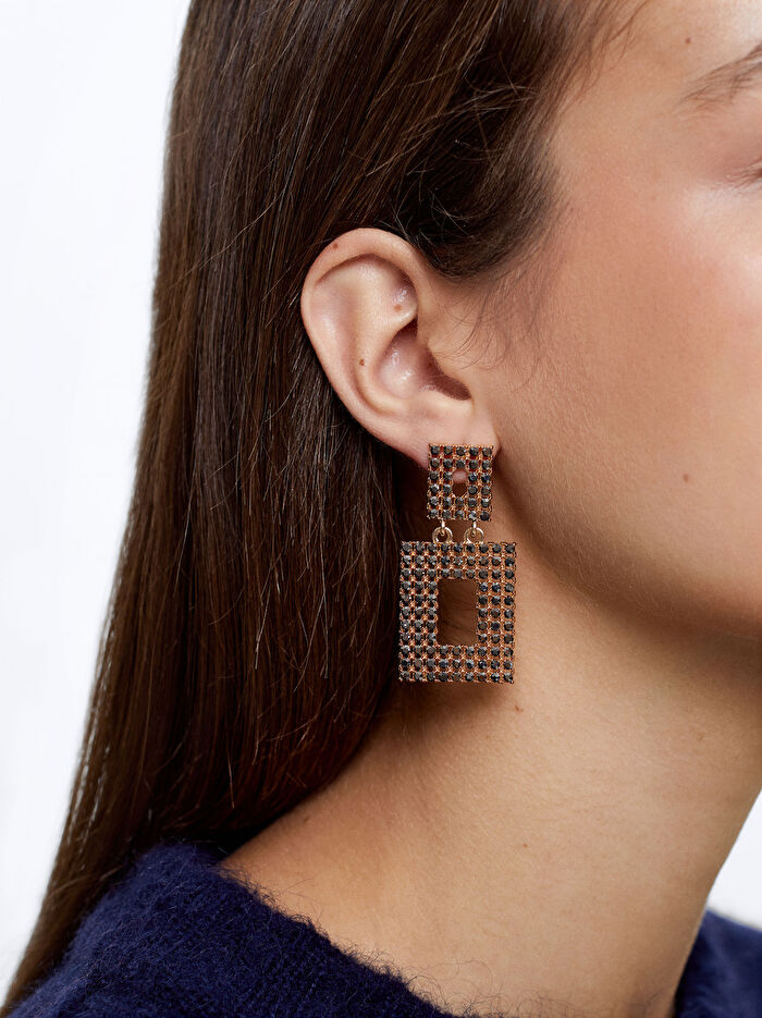 Kristalli Orta Boy Küpe