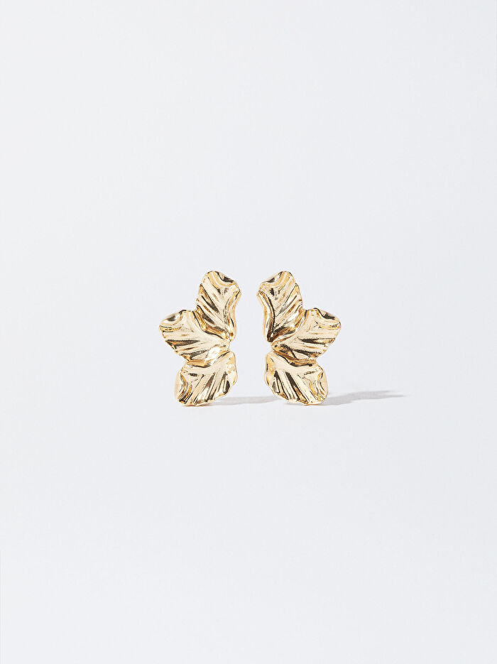 Çiçek Motifli Küpe