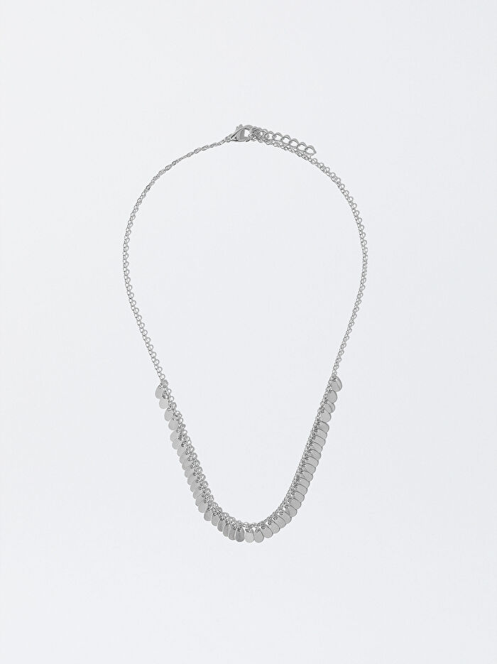 Madalyonlu Gümüş Kaplama Kolye