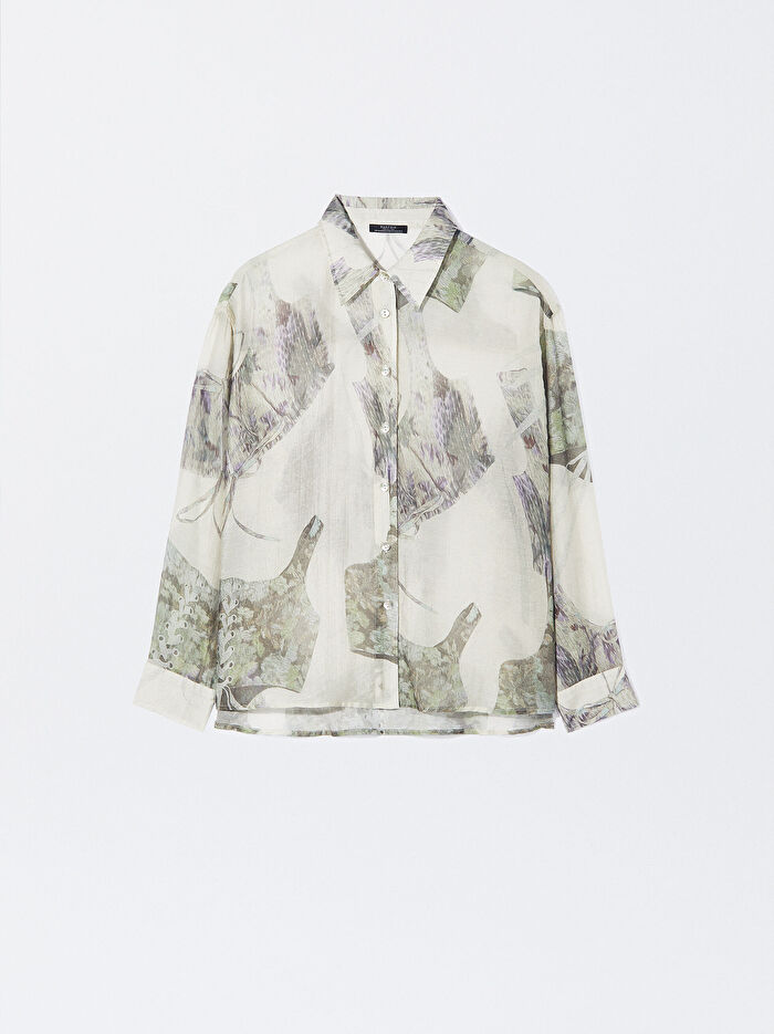 Liyosel Kumaş Desenli Gömlek