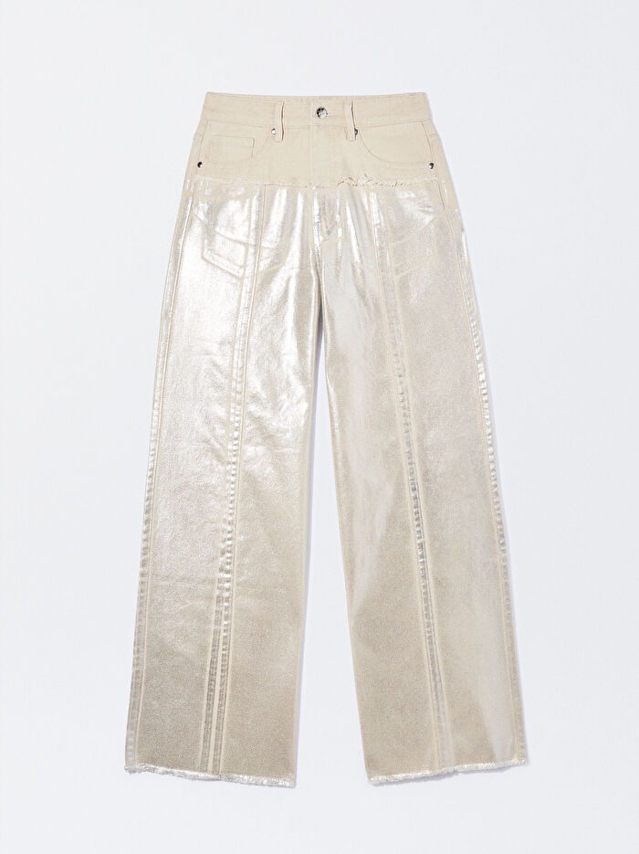 Metalik Kot Pantolon