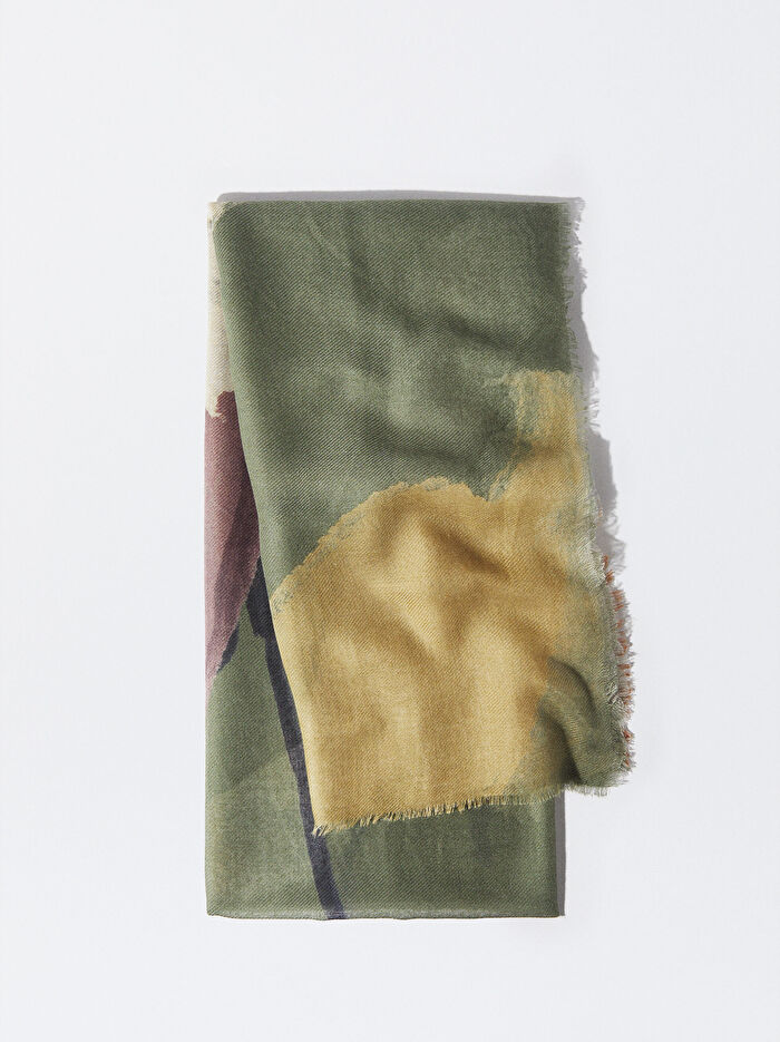 Çiçek Baskılı Fular