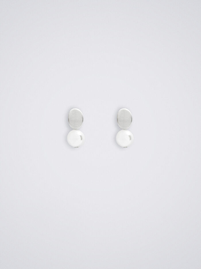 Gümüş Tonlu Taşlı Küpe