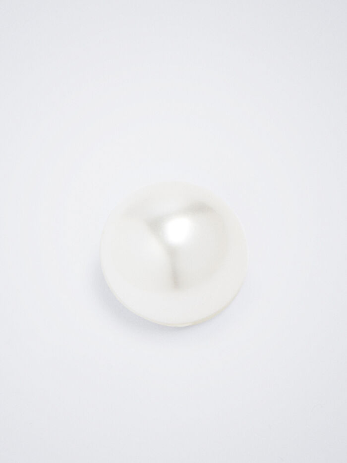 Suni İnci Klipsli Küpe