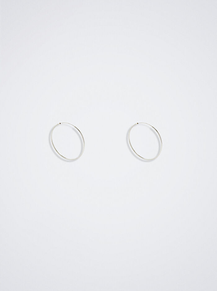 Gümüş Rengi Küçük Halka Küpe