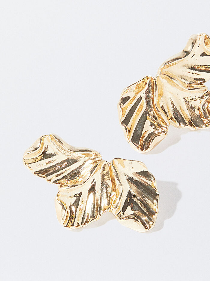 Çiçek Motifli Küpe