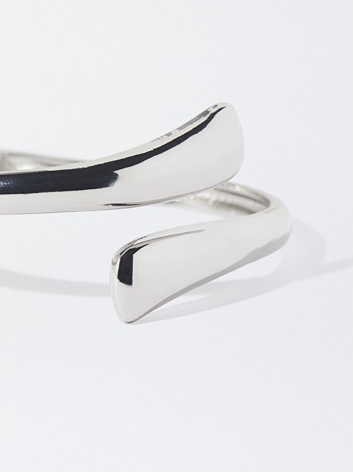 Gümüş Rengi Kelepçe Bilezik