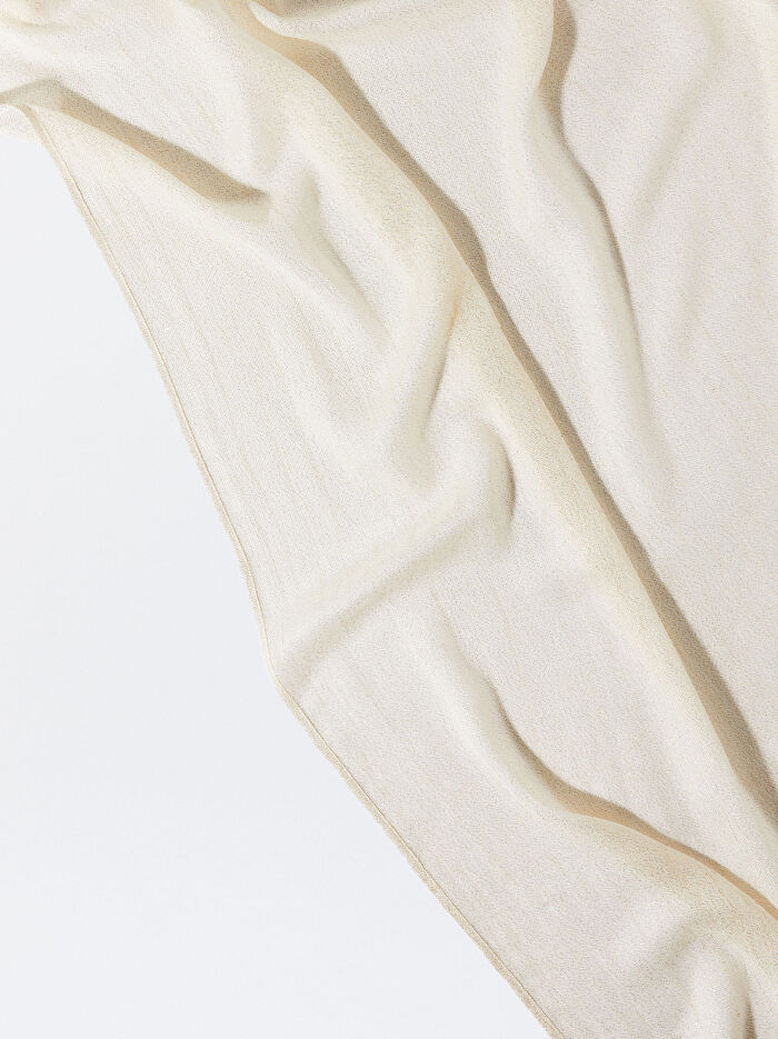 Metalik Kumaş Düğün Şalı