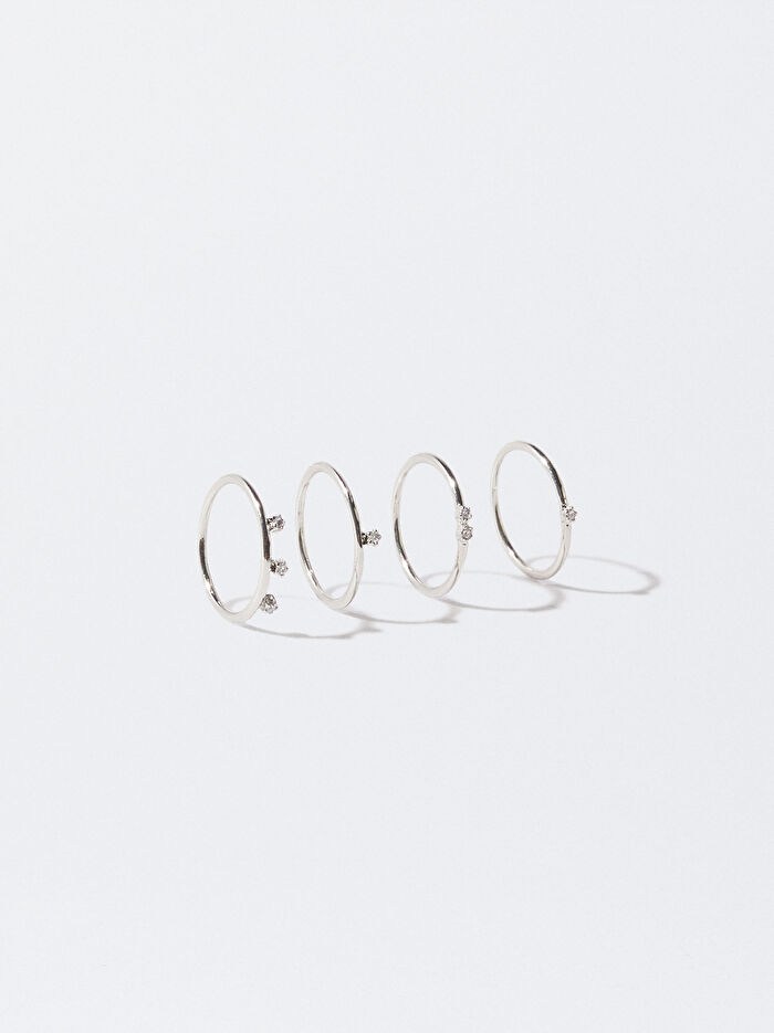 Zirkon Taşlı Taşlı Yüzük