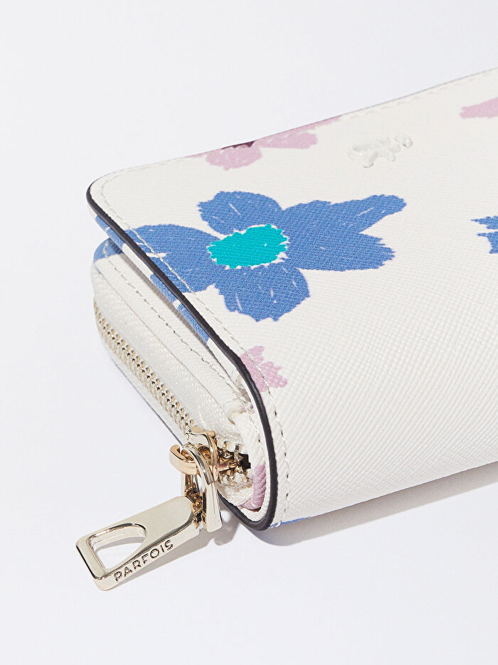 Çiçek Desenli Cüzdan