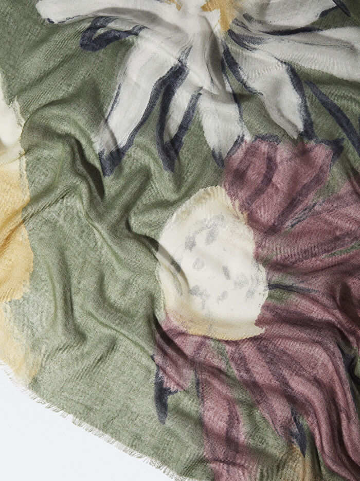 Çiçek Baskılı Fular