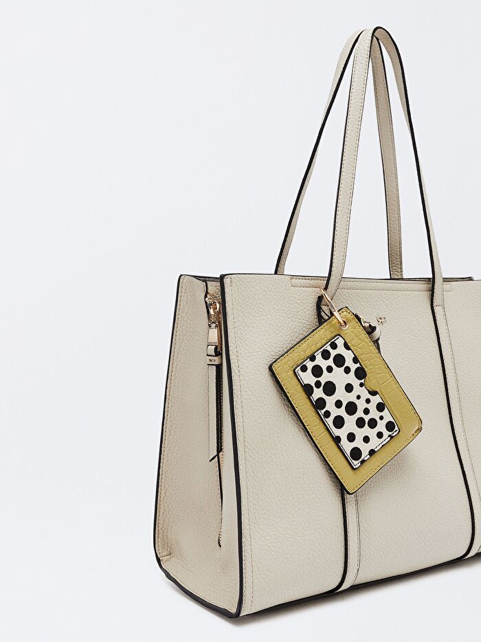 Charm'lı Deri Tote Çanta