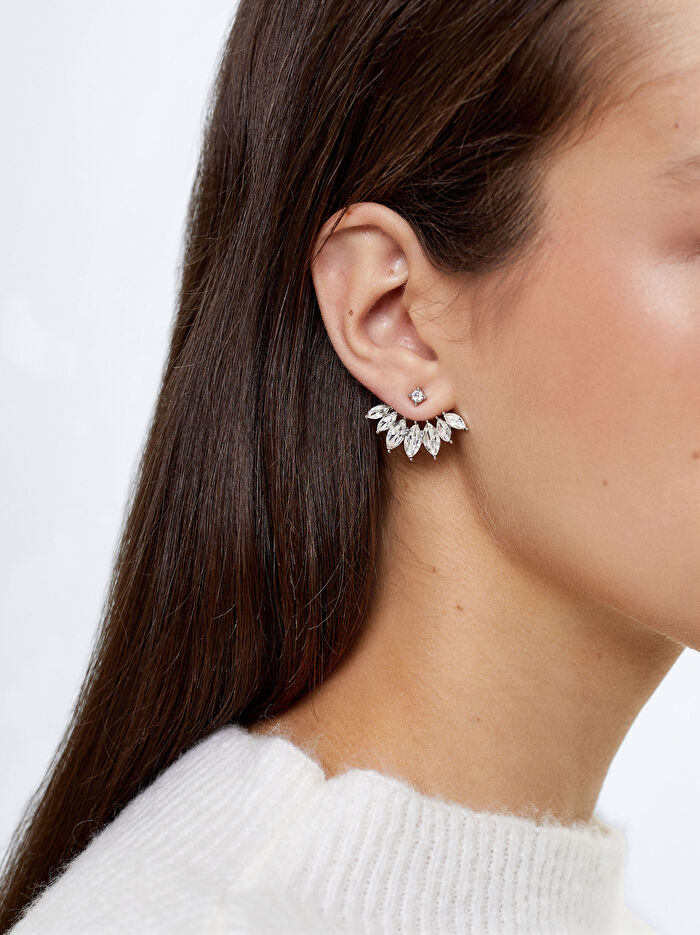 Suni Elmas Çivi Küpe