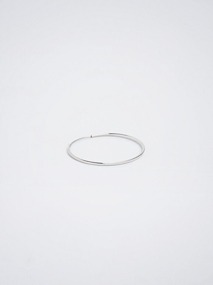 Gümüş Rengi Küçük Halka Küpe