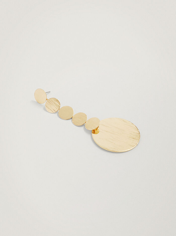 Gold Sallantılı Uzun Küpe