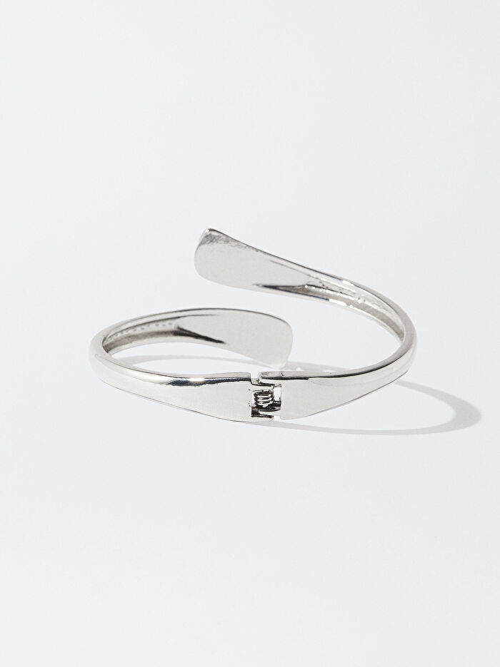 Gümüş Rengi Kelepçe Bilezik