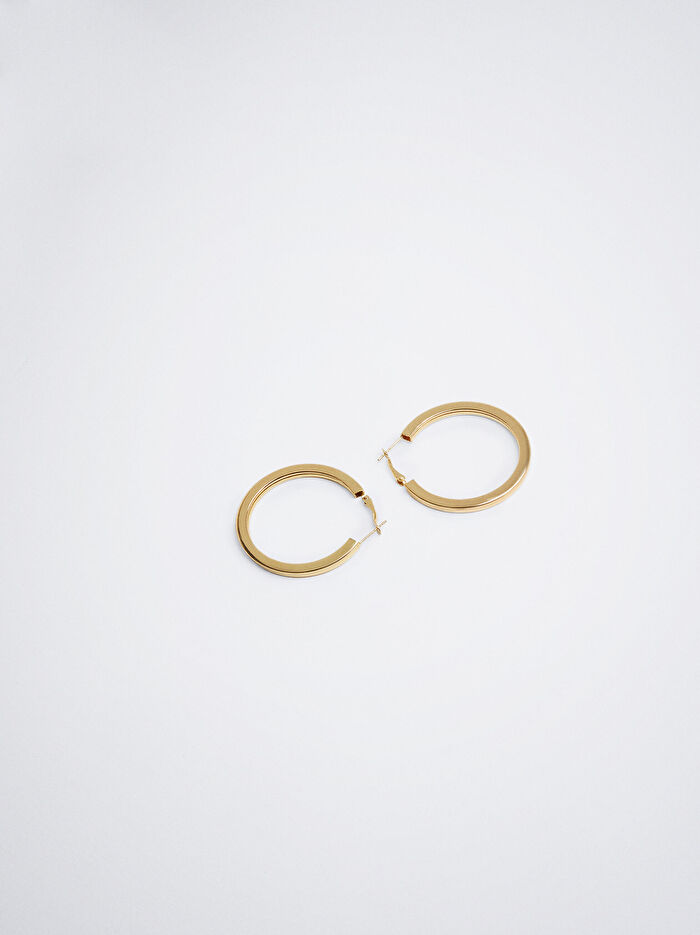 Basıc Orta Boy Halka Küpe