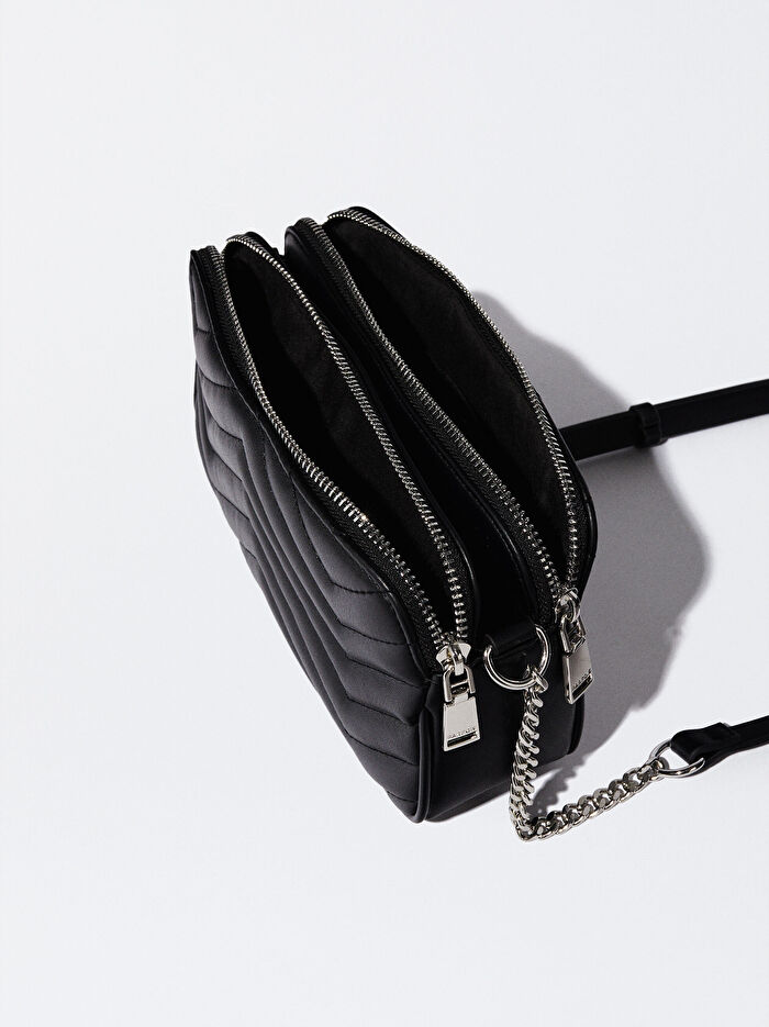Zincir Askılı Kapitone Çapraz Çanta