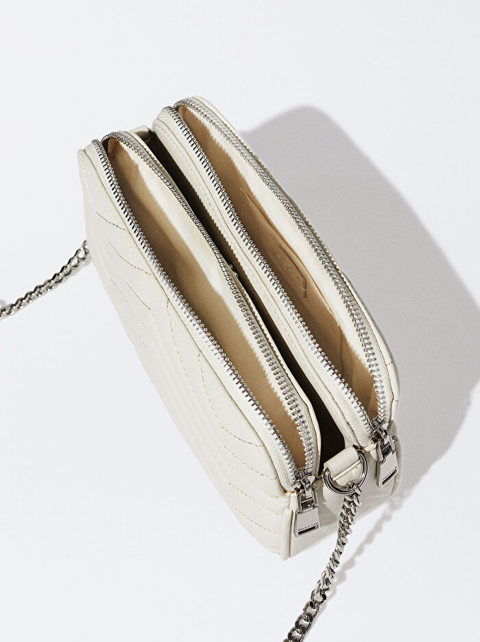 Zincir Askılı Kapitone Çapraz Çanta