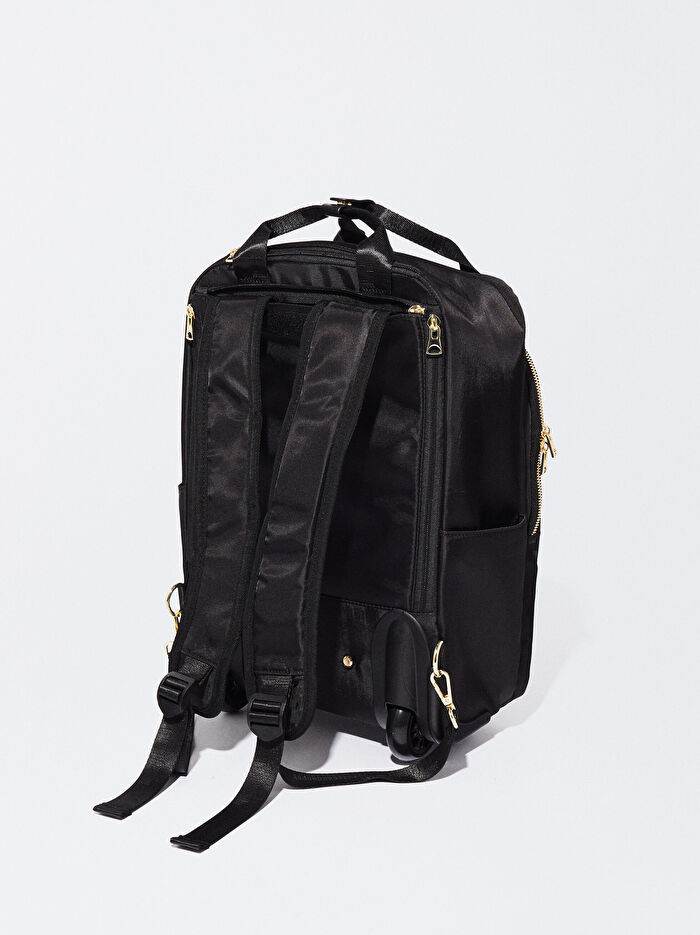 2'si 1 Arada Sırt Çantası ve Çekçekli Çanta