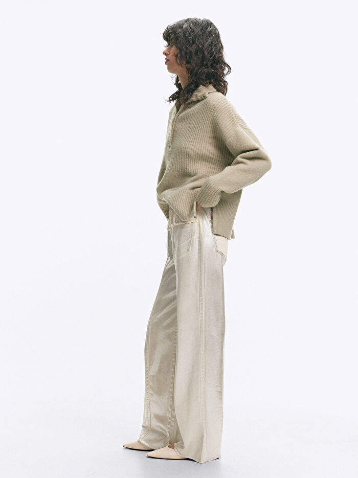 Metalik Kot Pantolon