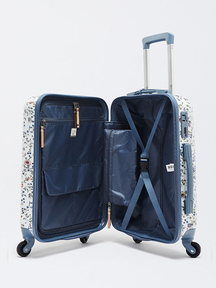 Desenli Kabin Boy Çekçekli Valiz