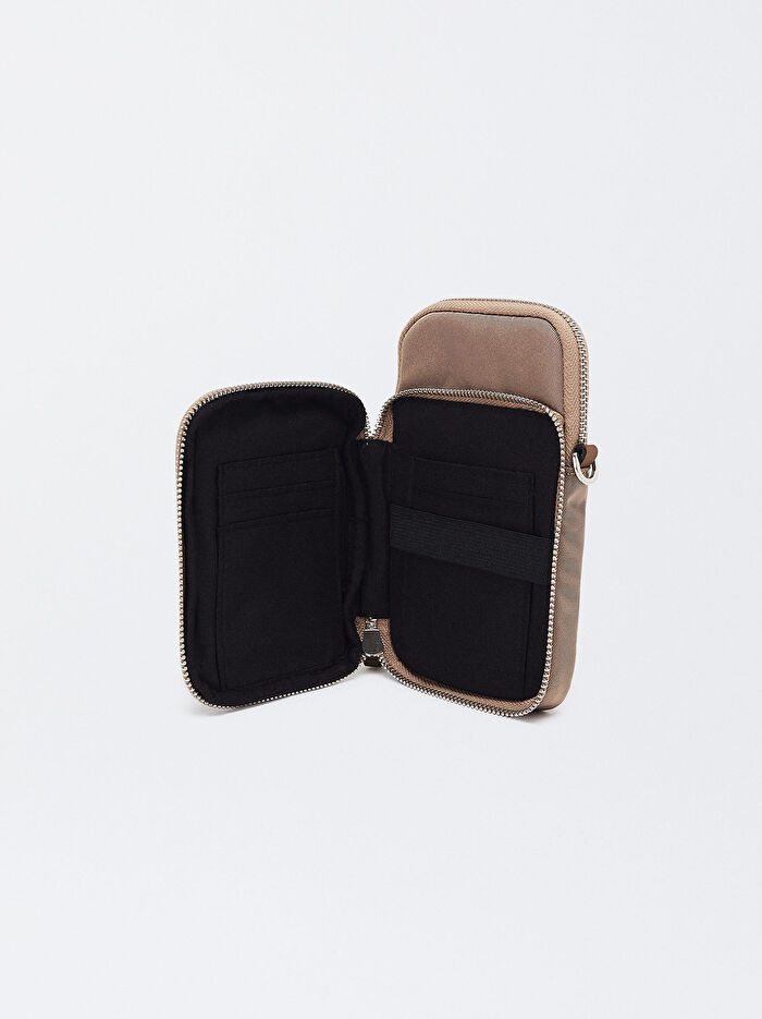 Teknik Kumaş Cep Telefonu Çantası