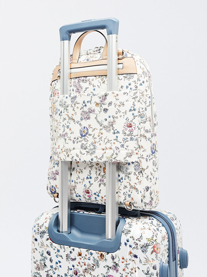 Desenli Kabin Boy Çekçekli Valiz