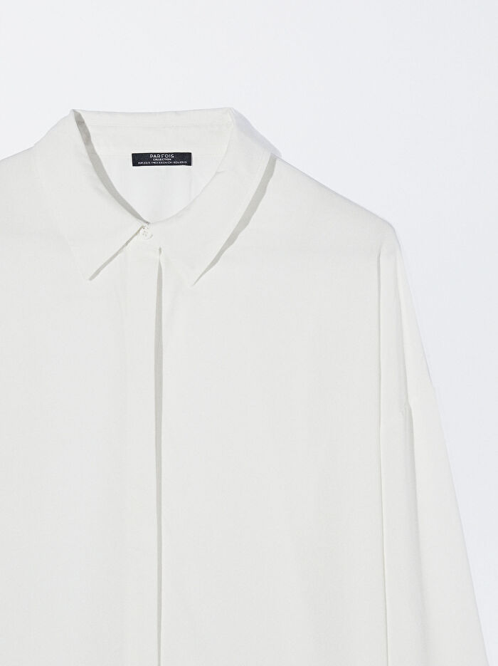 Düğmeli Uzun Kollu Gömlek