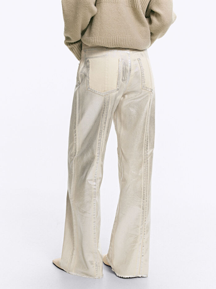 Metalik Kot Pantolon