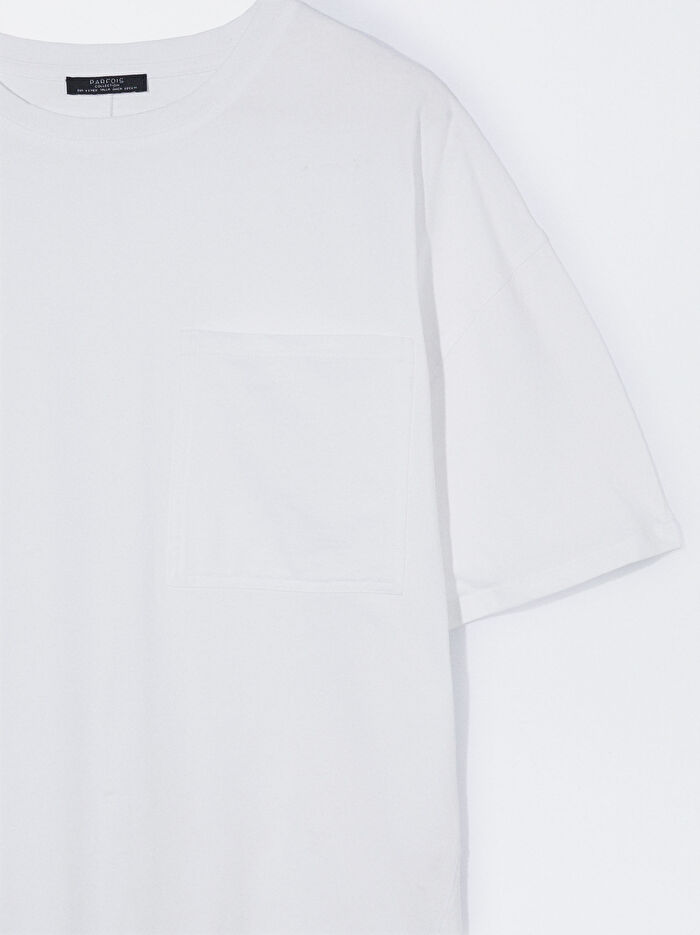 Pamuklu Cepli T-Shırt