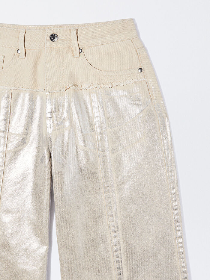 Metalik Kot Pantolon