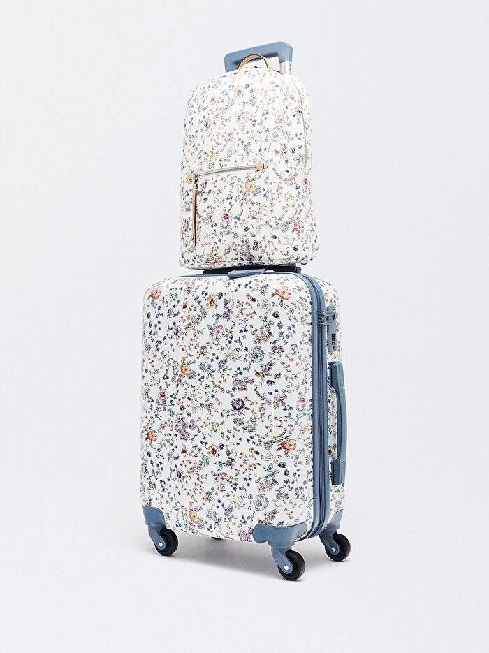 Desenli Kabin Boy Çekçekli Valiz