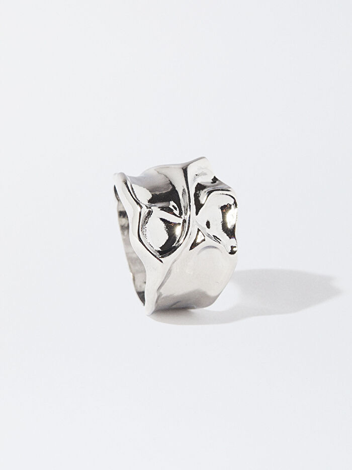 Gümüş Kabartmalı Yüzük