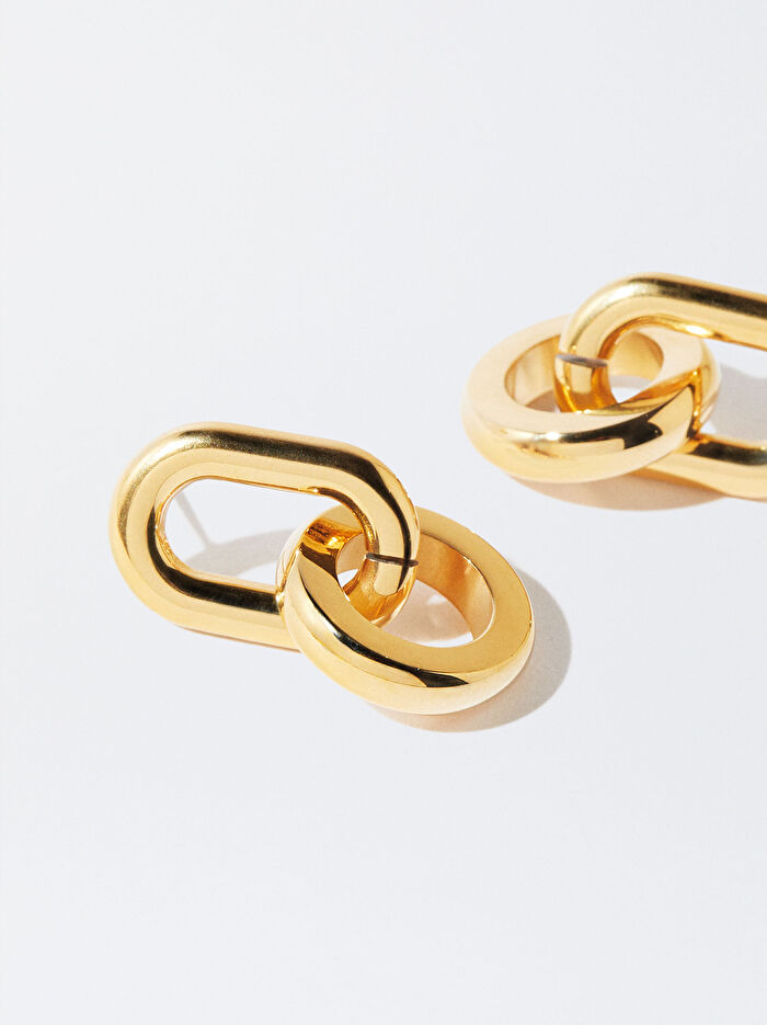 Paslanmaz Çelik Gold Küpe