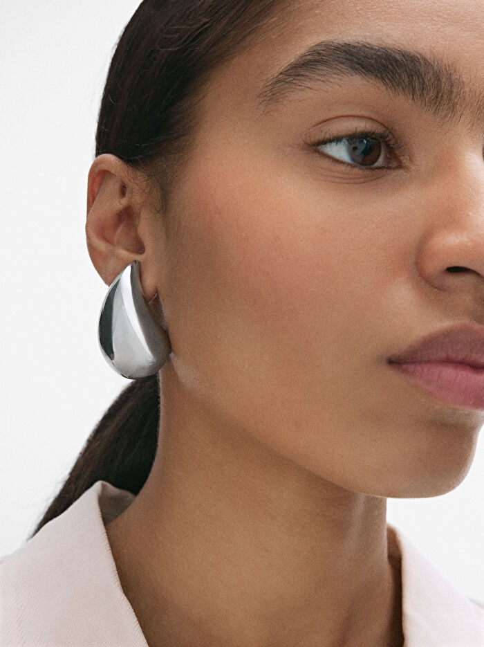 Gümüş Damla Küpe