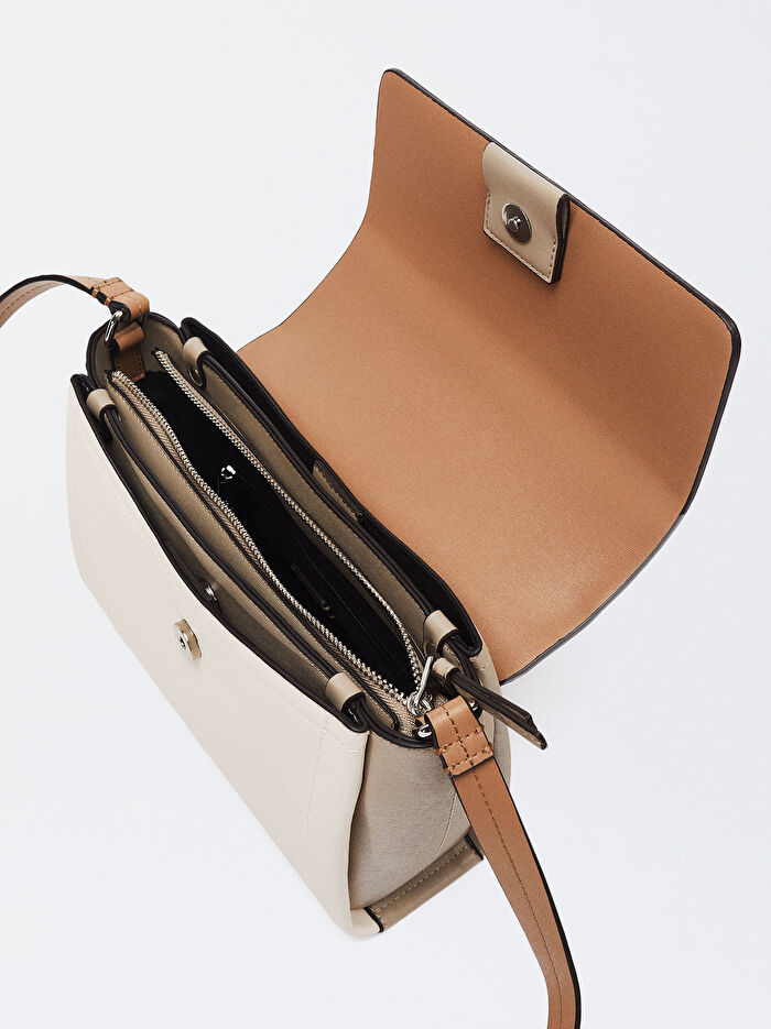 Mıknatıs Kapaklı Çapraz Askılı Çanta